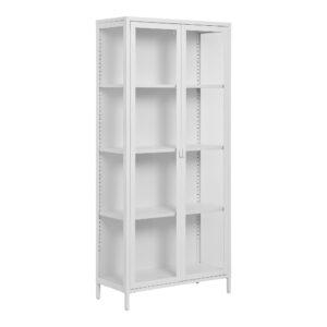 House Nordic Prosklená bílá vitrína BRISBANE 175cm