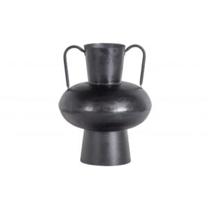 WOOOD Černá kovová váza VERE 37 cm