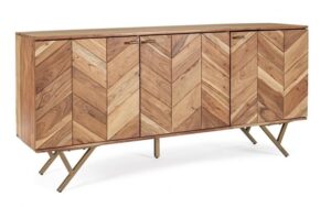 BIZZOTTO dřevěný příborník RAIDA se 3 dvířky 76x160 cm