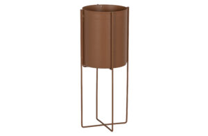 WOOOD Kovový květináč ARDA 48cm oranžový