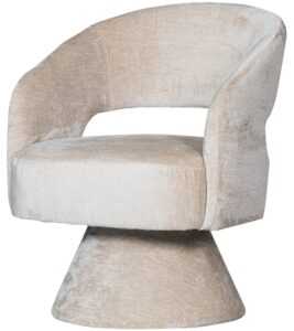 WOOOD Otočné křeslo EBBA krémové