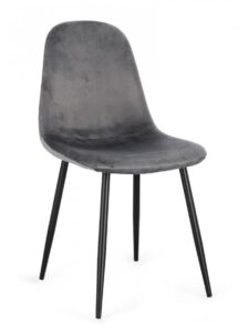 BIZZOTTO Jídelní židle NEW IRELIA tmavě šedá se sametovým efektem