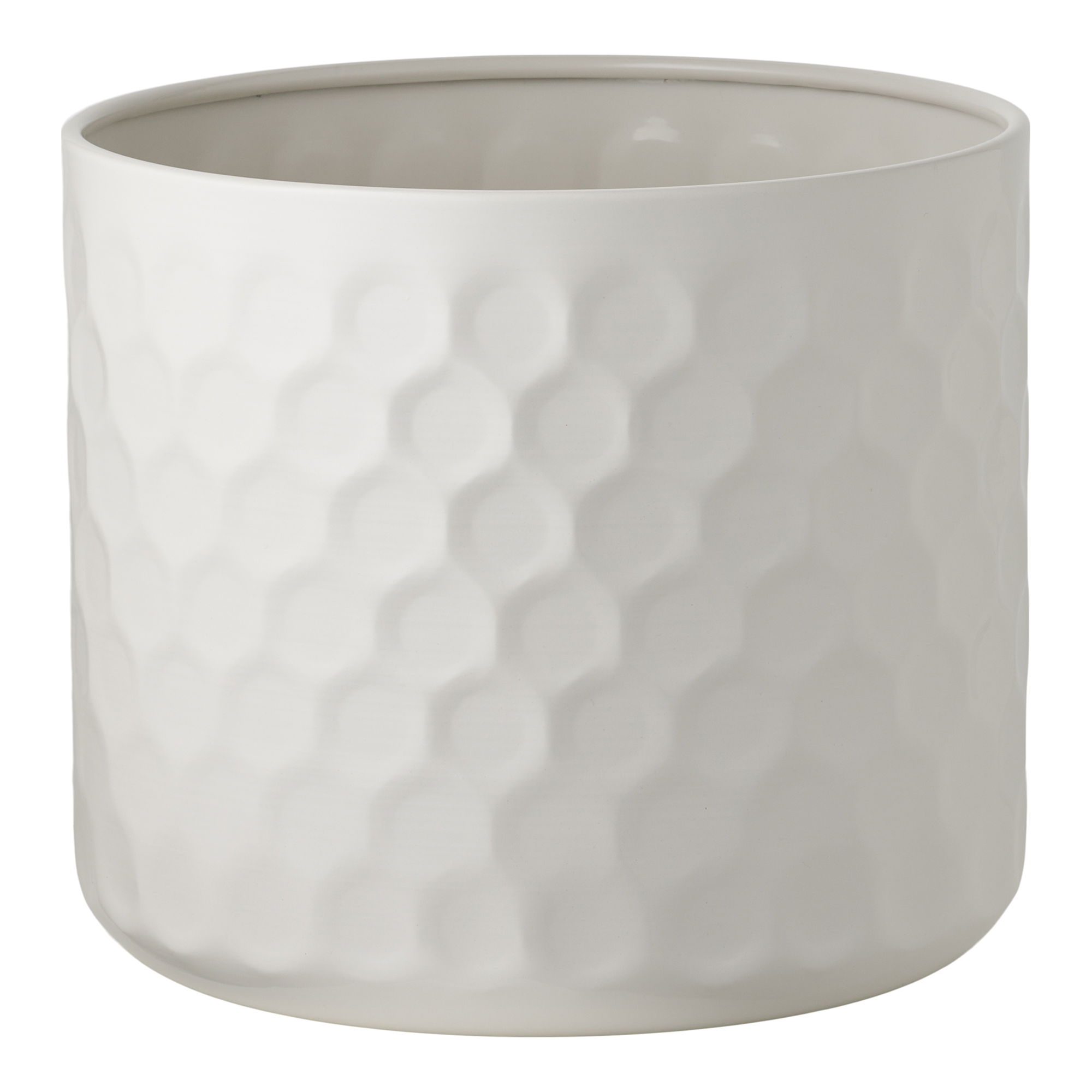 House Nordic Kovový květináč FLOWERPOT bílý