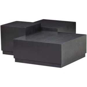 WOOOD Set 3 konferenčních stolků PIM černý