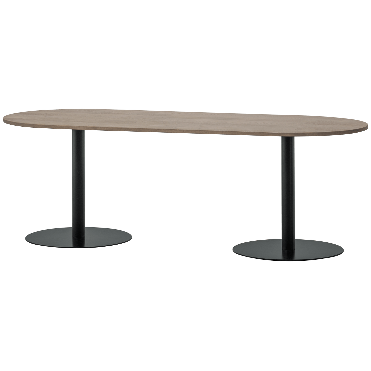 TABLO TABLE OVAL TGL 220x90CM PEBBLE GREY/BLACK [fsc]