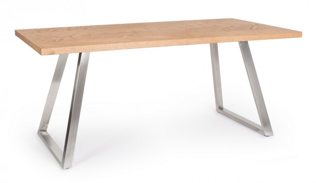 BIZZOTTO Jídelní stůl DUKAT 180x90 cm stříbrné nohy