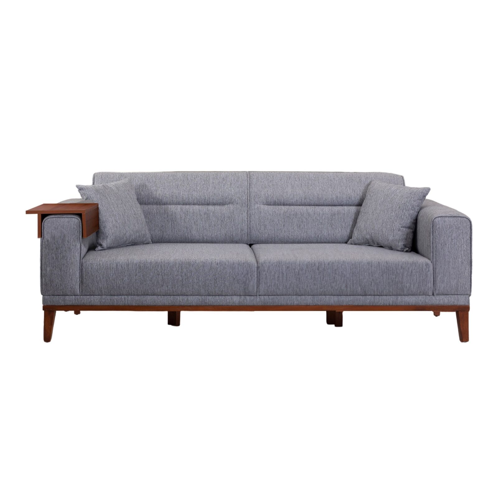 Hanah Home Pohovka LIONES s odkládacím stolkem šedá 223 cm