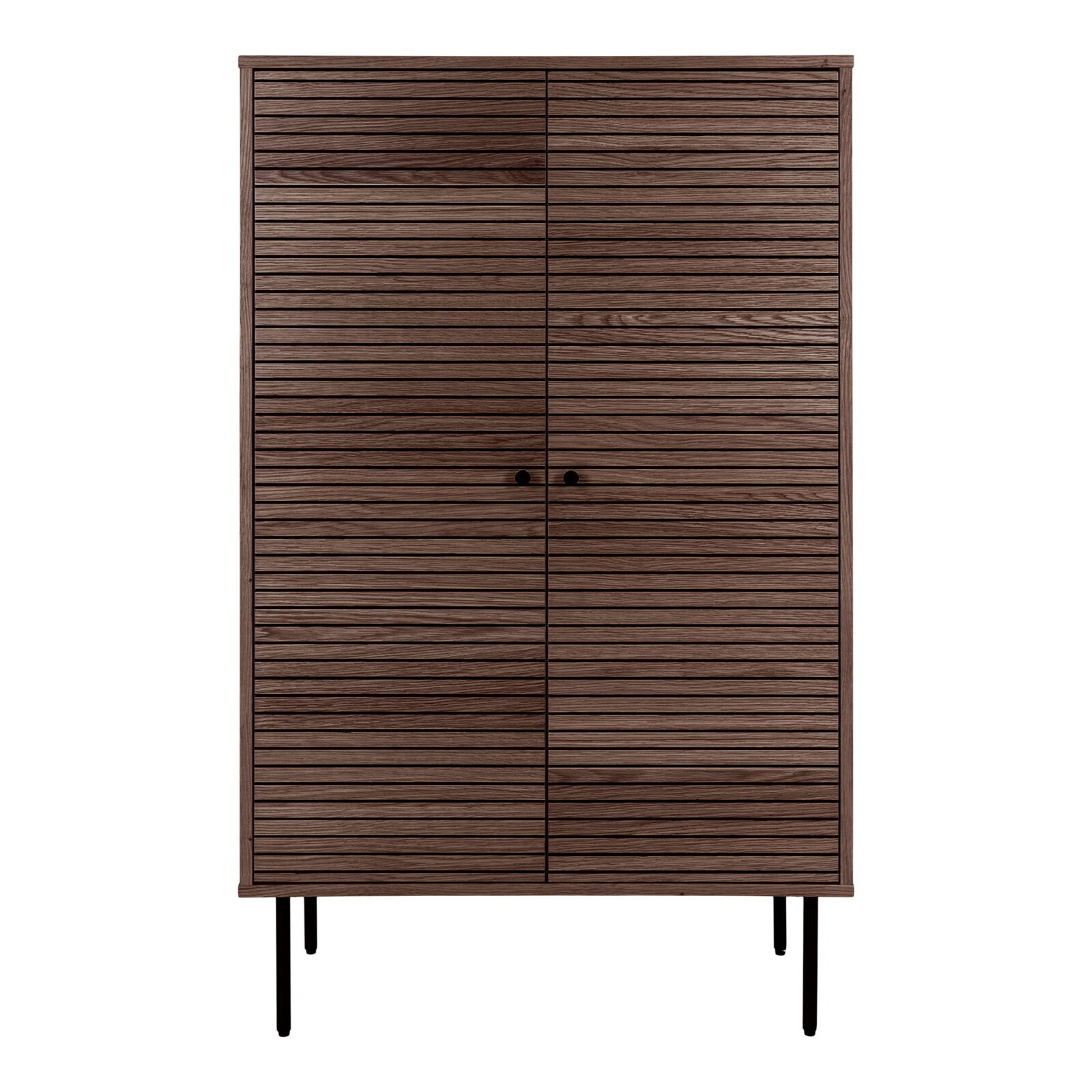 House Nordic Dřevěný kabinet KYOTO 130x80 cm tmavě hnědý