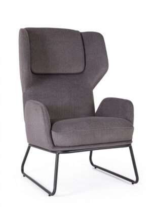 BIZZOTTO Designové křeslo OPHELIA tmavě šedé