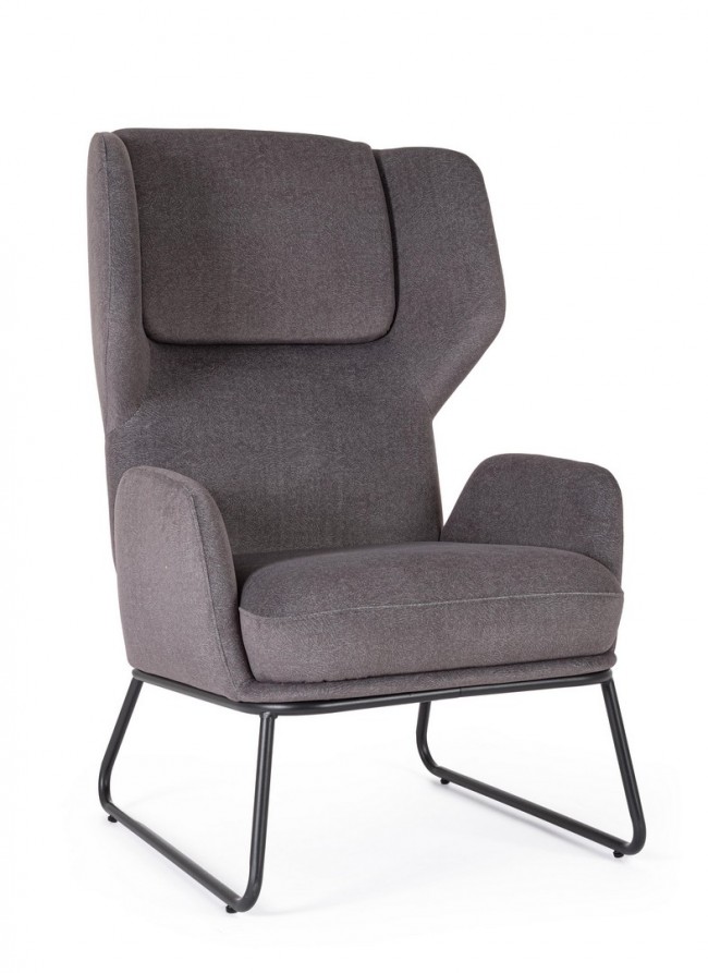 BIZZOTTO Designové křeslo OPHELIA tmavě šedé