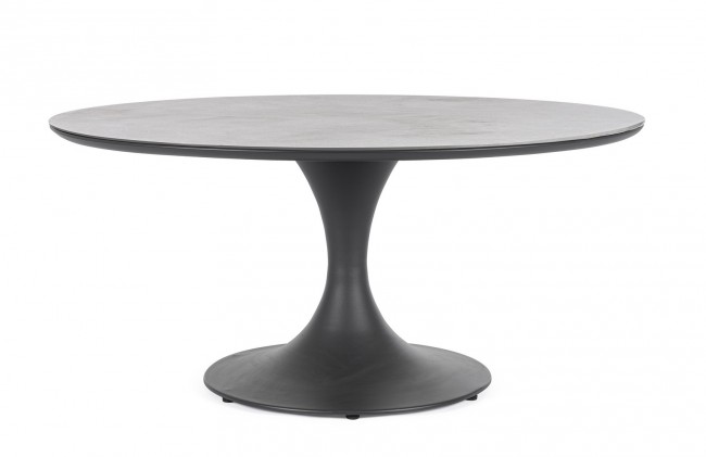 BIZZOTTO Kulatý zahradní stůl ARNOLD antracit ø158 cm