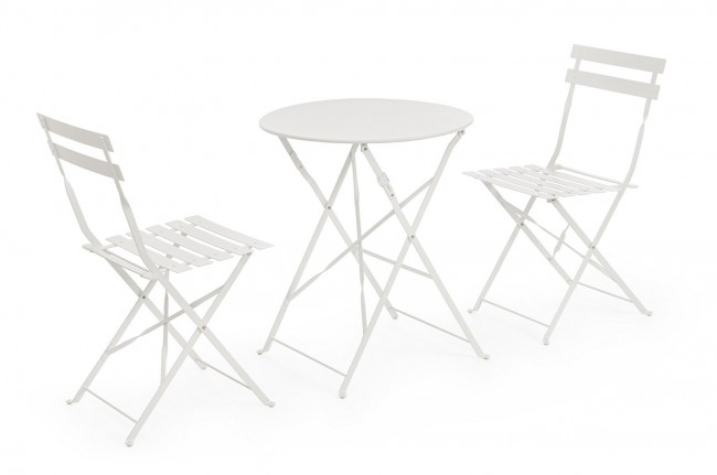 BIZZOTTO Zahradní set stolku a židlí AUSTIN bílá
