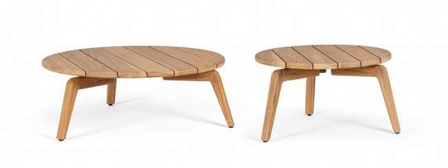 BIZZOTTO Set dvou konferenčních stolků EULARIA hnědý