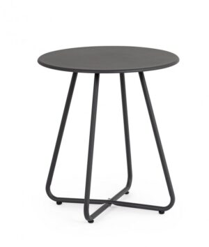 BIZZOTTO Kulatý konferenční stolek JABLE antracit ø45 cm