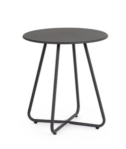 BIZZOTTO Kulatý konferenční stolek JABLE antracit ø45 cm