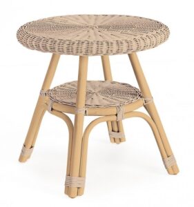 BIZZOTTO Kulatý konferenční stolek ALLISS přírodní ø52 cm