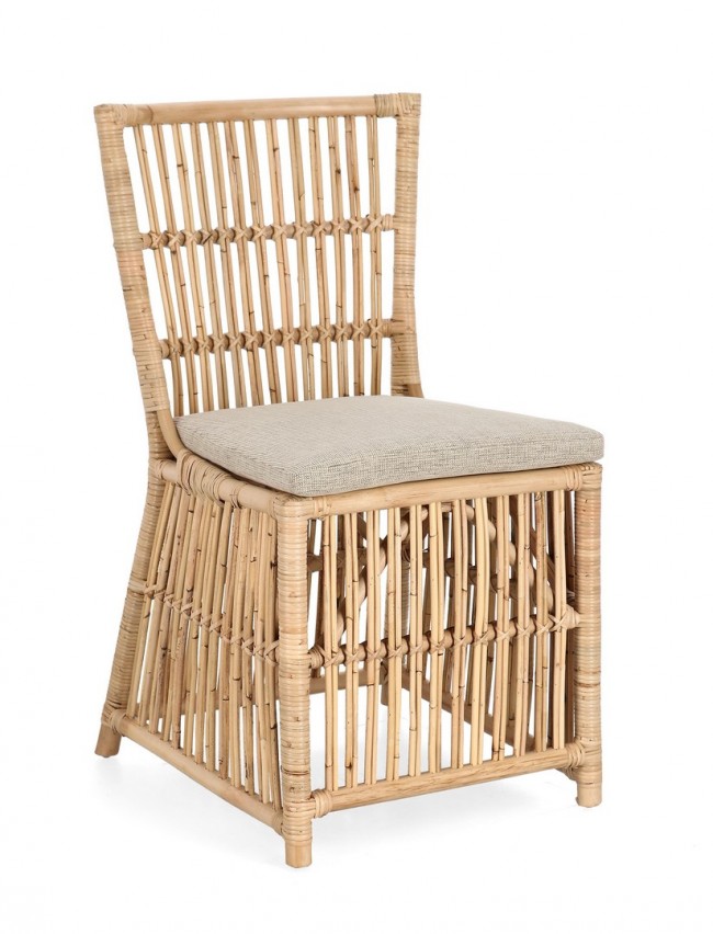 BIZZOTTO Ratanová jídelní židle ELVAS světlá