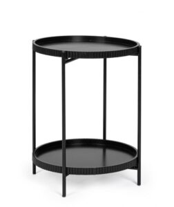 BIZZOTTO Konferenční stolek HERDYS černý ø42 cm