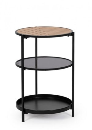 BIZZOTTO Konferenční stolek HALDOR černý ø40 cm