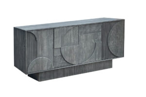 Invicta Mangová komoda ART DECO šedá 170 cm