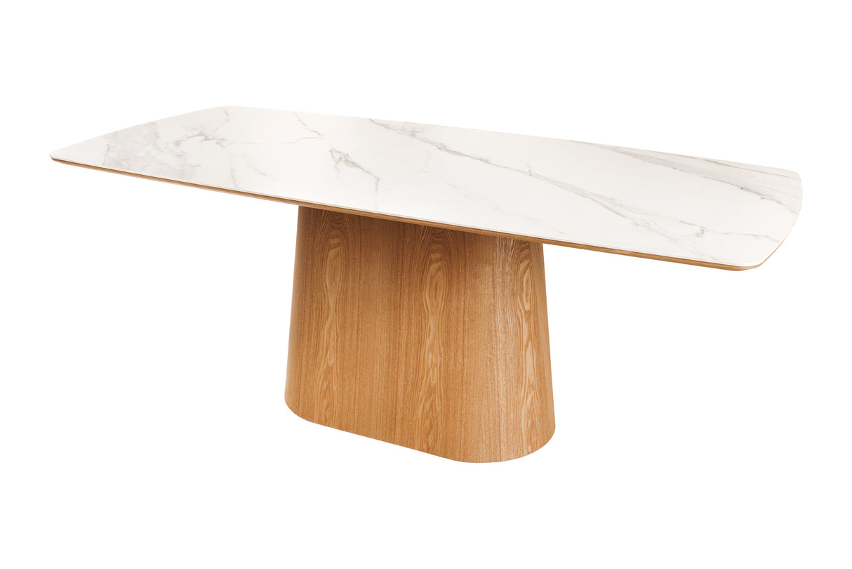 Invicta Světlý jídelní stůl UNIQUE 200x90cm bílý mramor