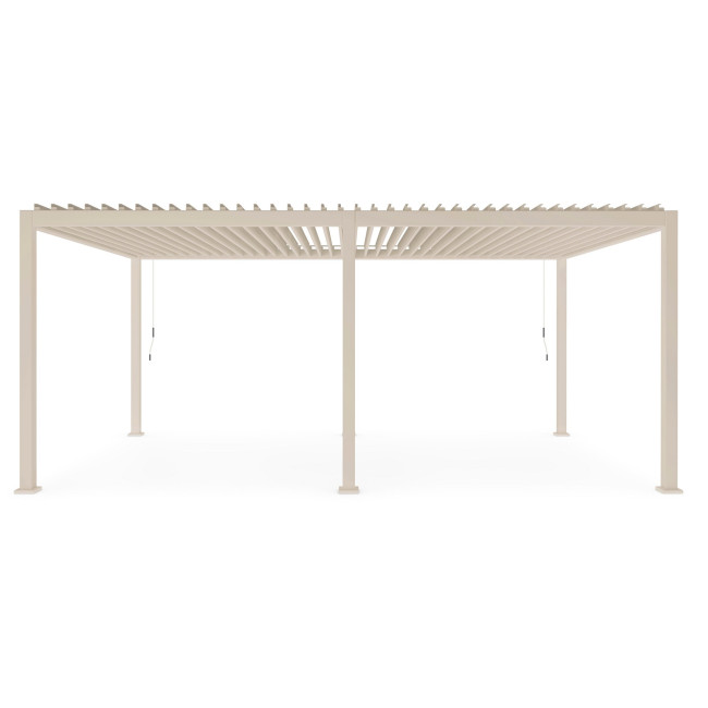 BIZZOTTO Krémová hliníková pergola s uzavíracími lamelami OCEAN 3