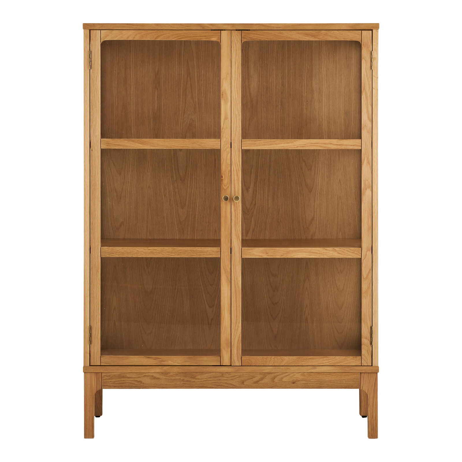 House Nordic Prosklený kabinet ZAMORA 126x90cm dub