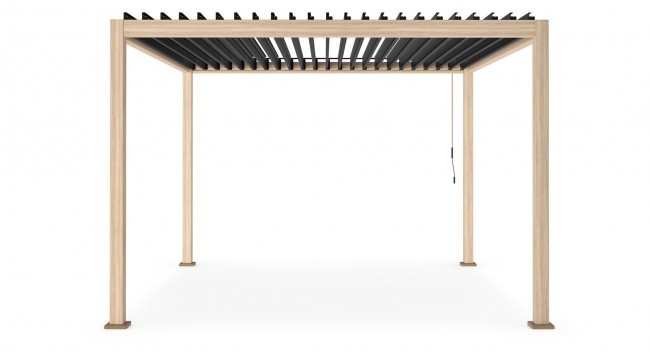 BIZZOTTO Světlá hliníková pergola s uzavíracími lamelami OCEAN 3