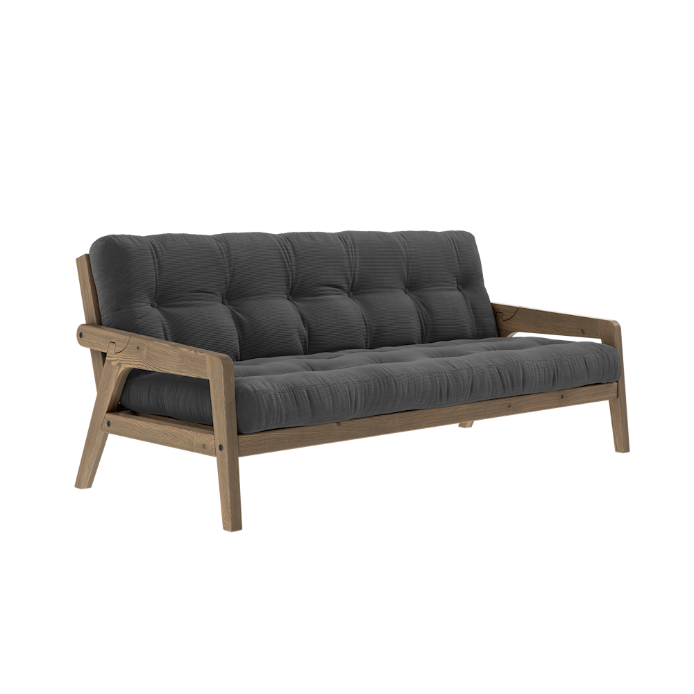 KARUP DESIGN Třímístná rozkládací pohovka GRAB tmavě šedá 204 cm