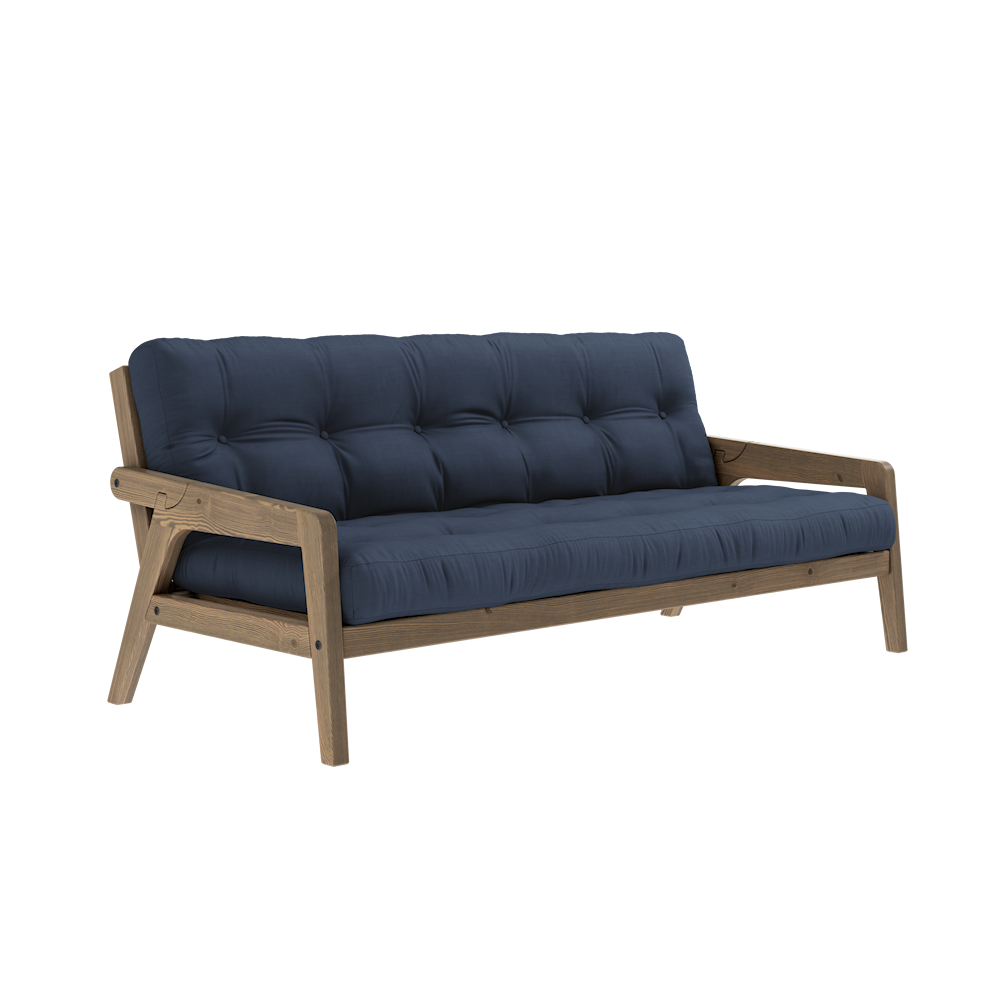 KARUP DESIGN Třímístná rozkládací pohovka GRAB námořnická modrá 204 cm
