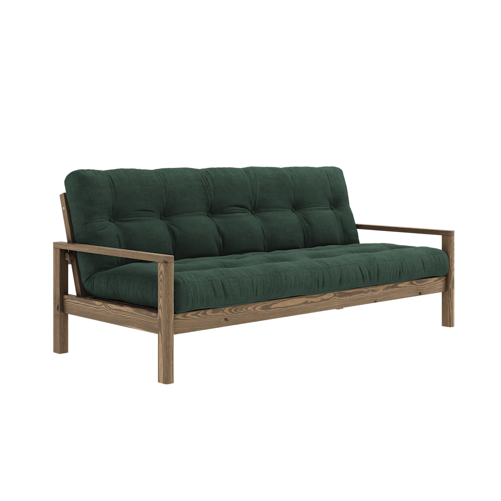 KARUP DESIGN Dřevěná rozkládací pohovka KNOB zelená 205 cm