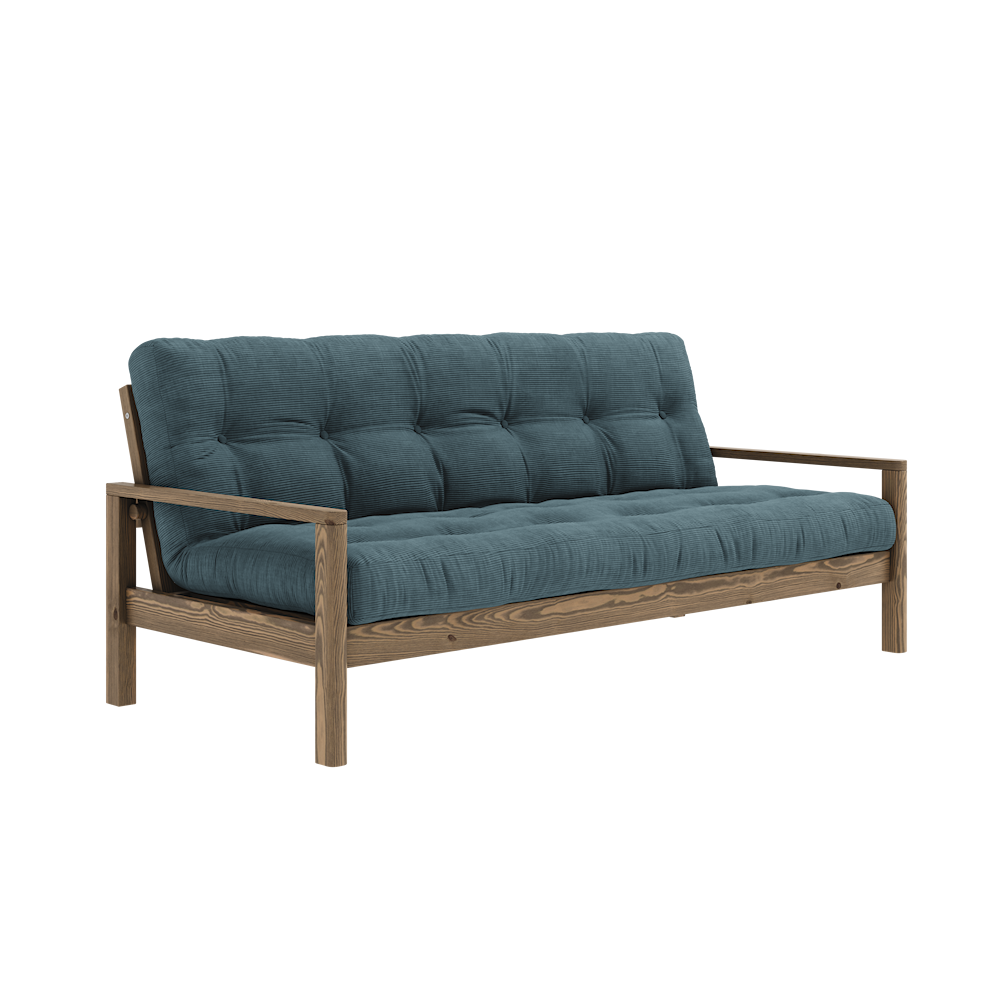 KARUP DESIGN Dřevěná rozkládací pohovka KNOB světle modrá 205 cm
