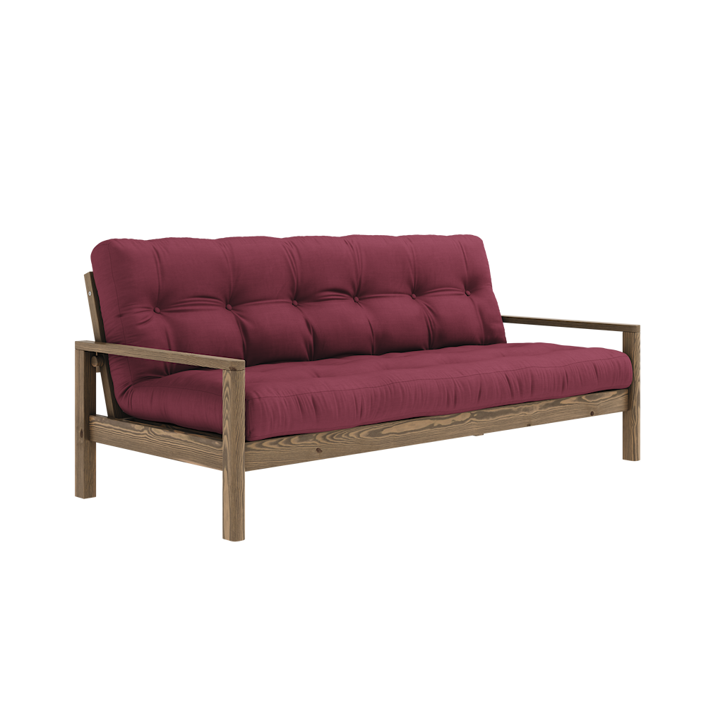 KARUP DESIGN Dřevěná rozkládací pohovka KNOB vínová 205 cm