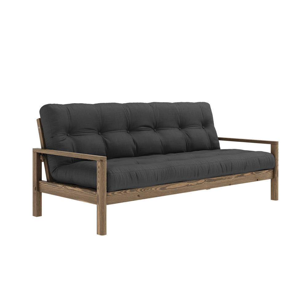 KARUP DESIGN Dřevěná rozkládací pohovka KNOB tmavě šedá 205 cm