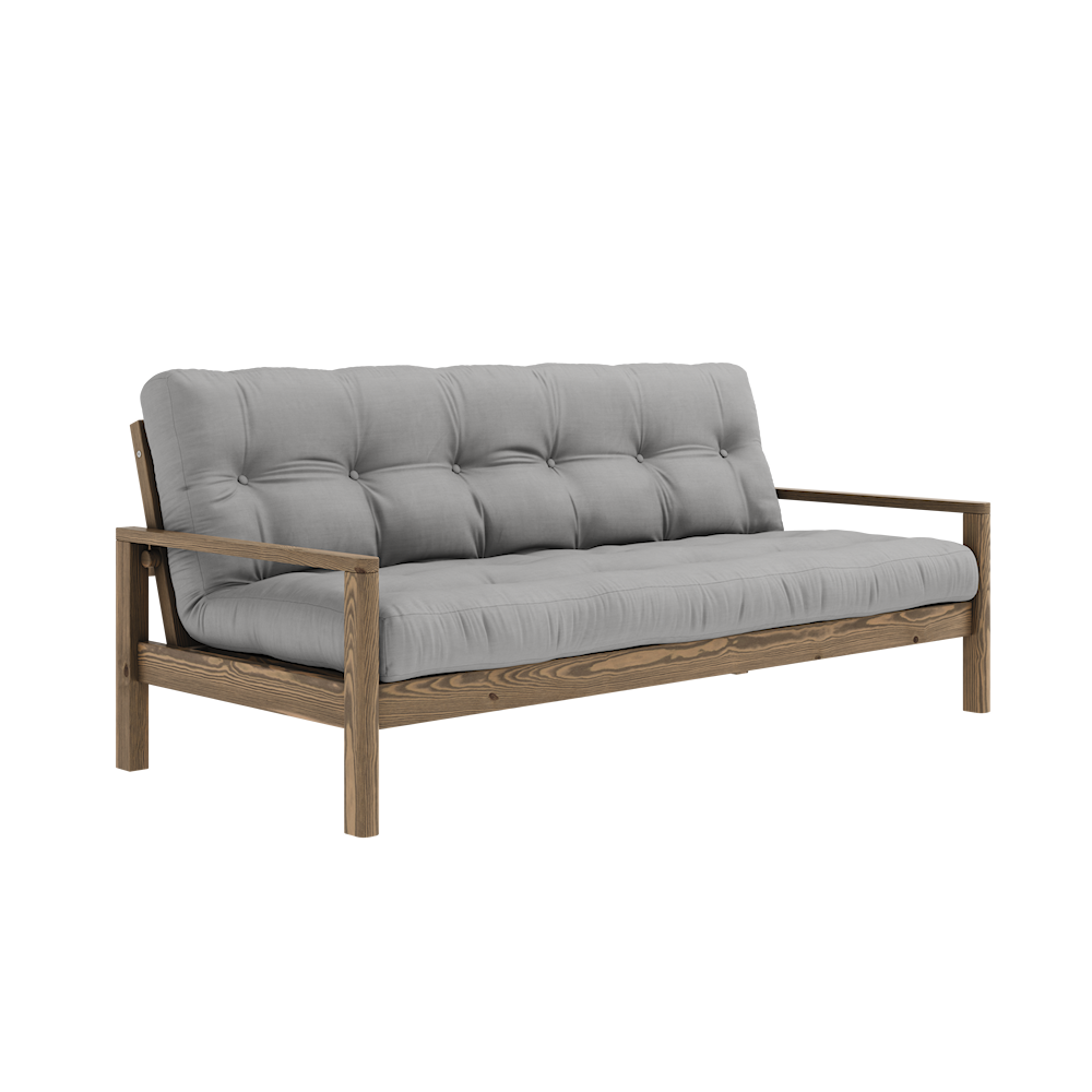 KARUP DESIGN Dřevěná rozkládací pohovka KNOB šedá 205 cm