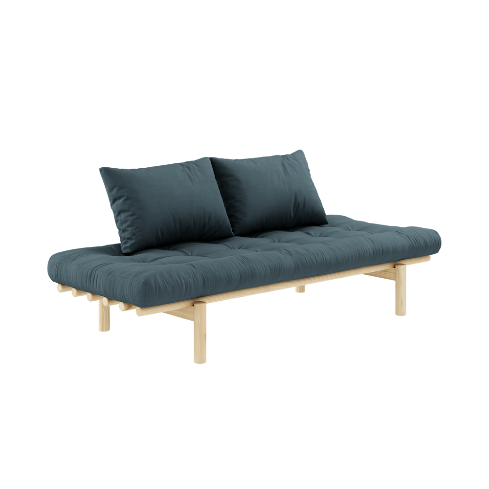 KARUP DESIGN Dřevěná pohovka PACE petrolejově modrá 75x200 cm
