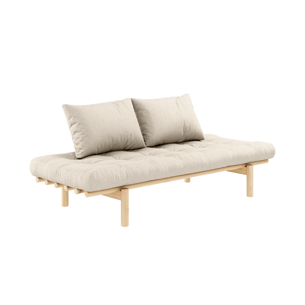 KARUP DESIGN Dřevěná pohovka PACE lněná 75x200 cm