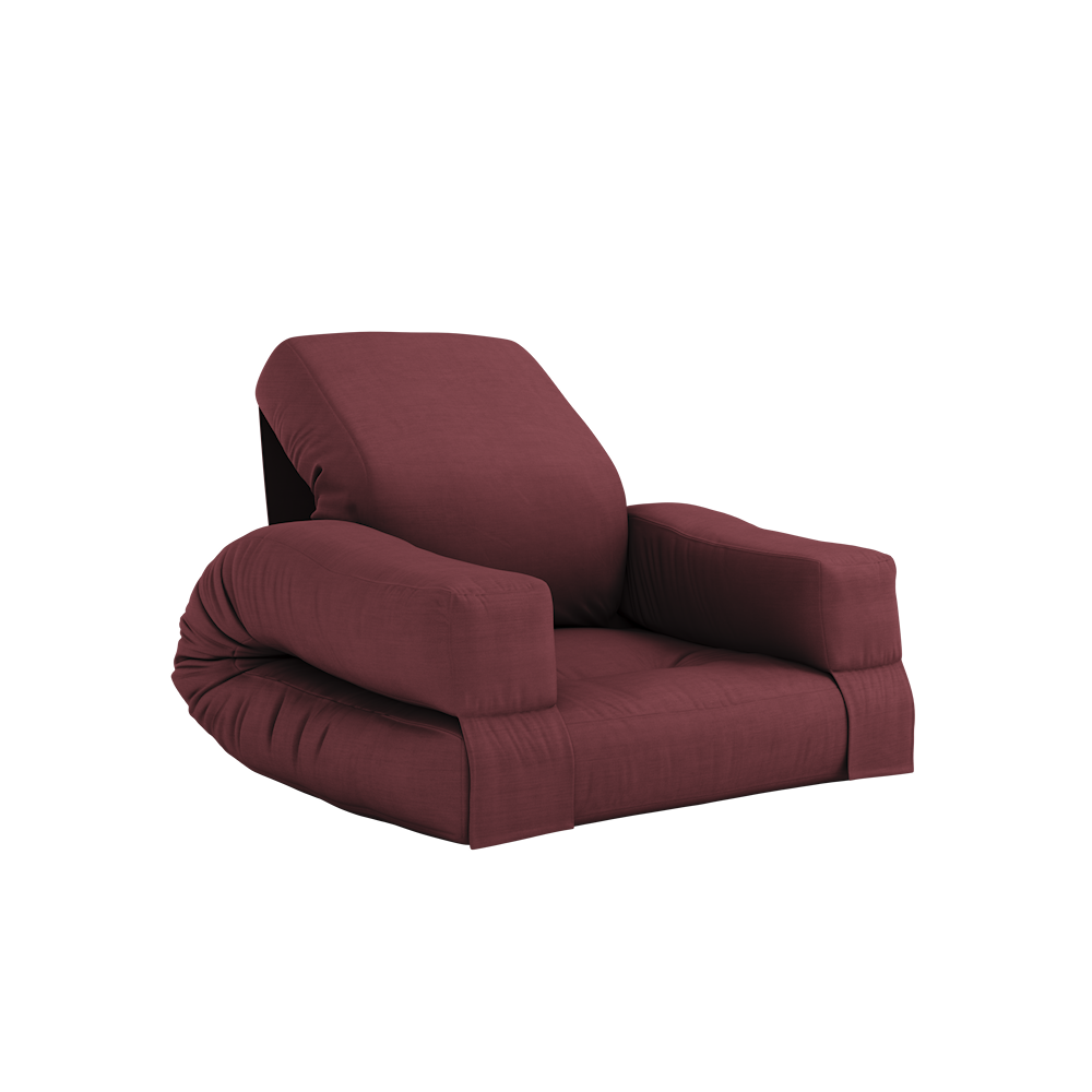 KARUP DESIGN Rozkládací dětské křesílko MINI HIPPO vínové
