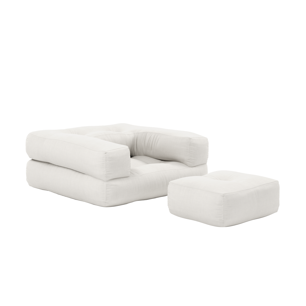 KARUP DESIGN Dětské rozkládací křeslo 3v1 MINI CUBE bílé