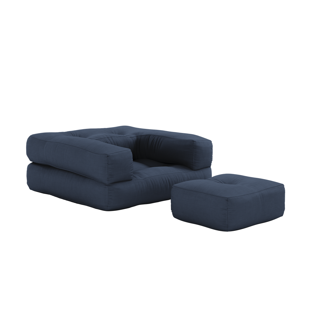 KARUP Rozkládací křeslo 3v1 MINI CUBE navy