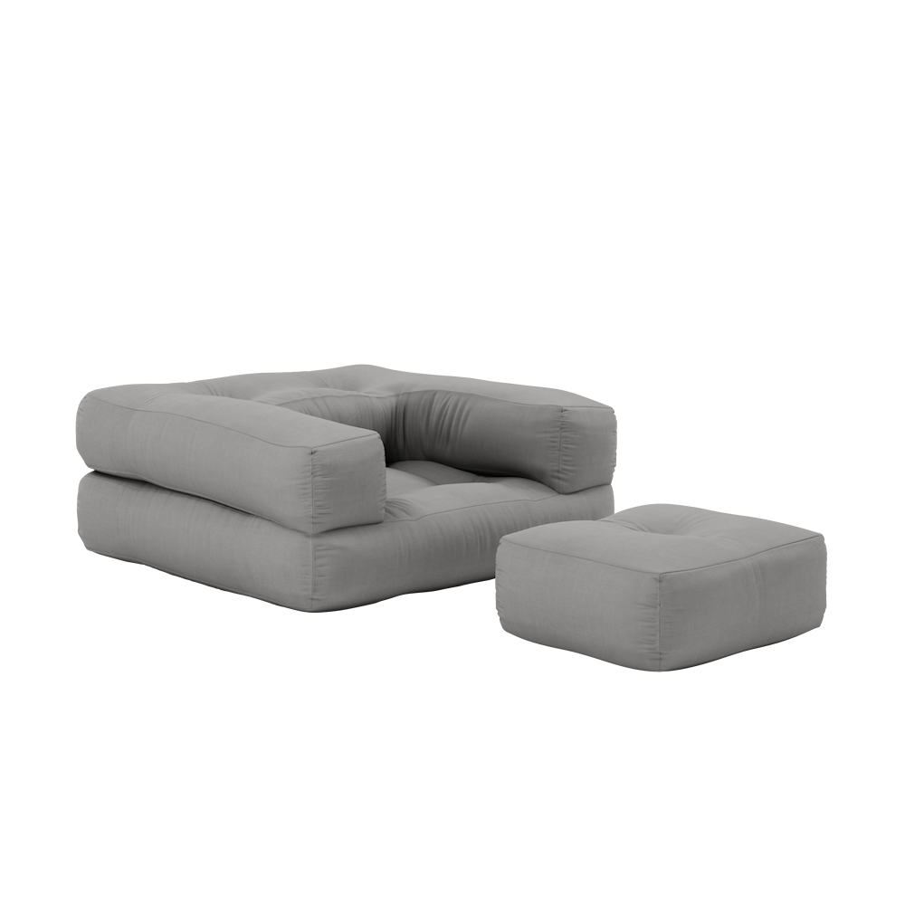 KARUP DESIGN Dětské rozkládací křeslo 3v1 MINI CUBE šedé