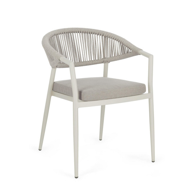 BIZZOTTO Zahradní jídelní židle MILLOR světle šedá