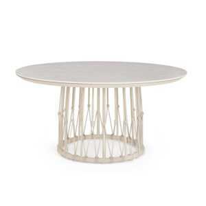 BIZZOTTO Kulatý zahradní jídelní stůl LANAI béžový 150 cm