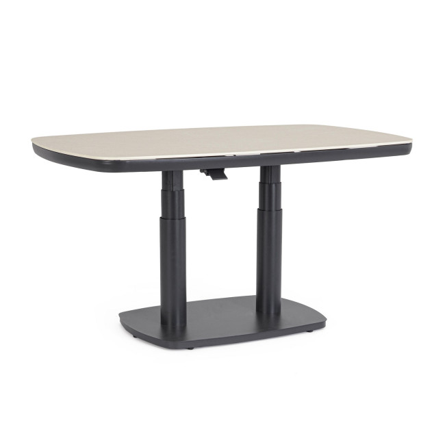 BIZZOTTO Nastavitelný zahradní stůl PORTOFINO 135x83 cm antracit