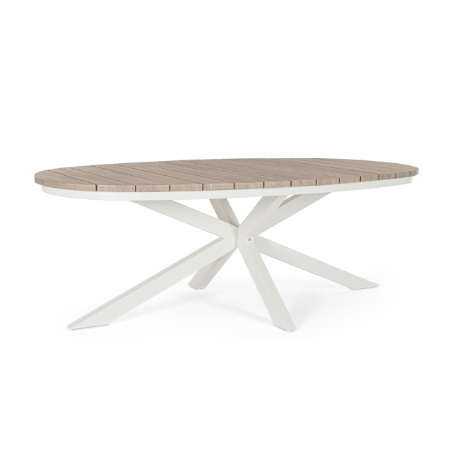 BIZZOTTO Oválný jídelní stůl ZELMAR světlý 218x115 cm