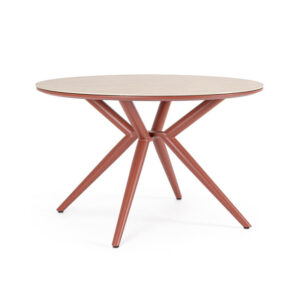 BIZZOTTO Kulatý zahradní stůl CABAS červený ø130 cm