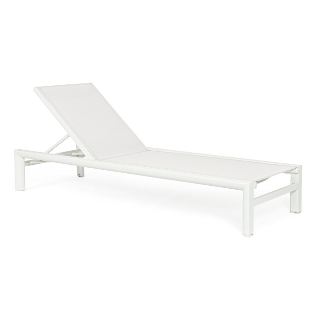 BIZZOTTO Hliníkové venkovní lehátko SKIPPER bílé