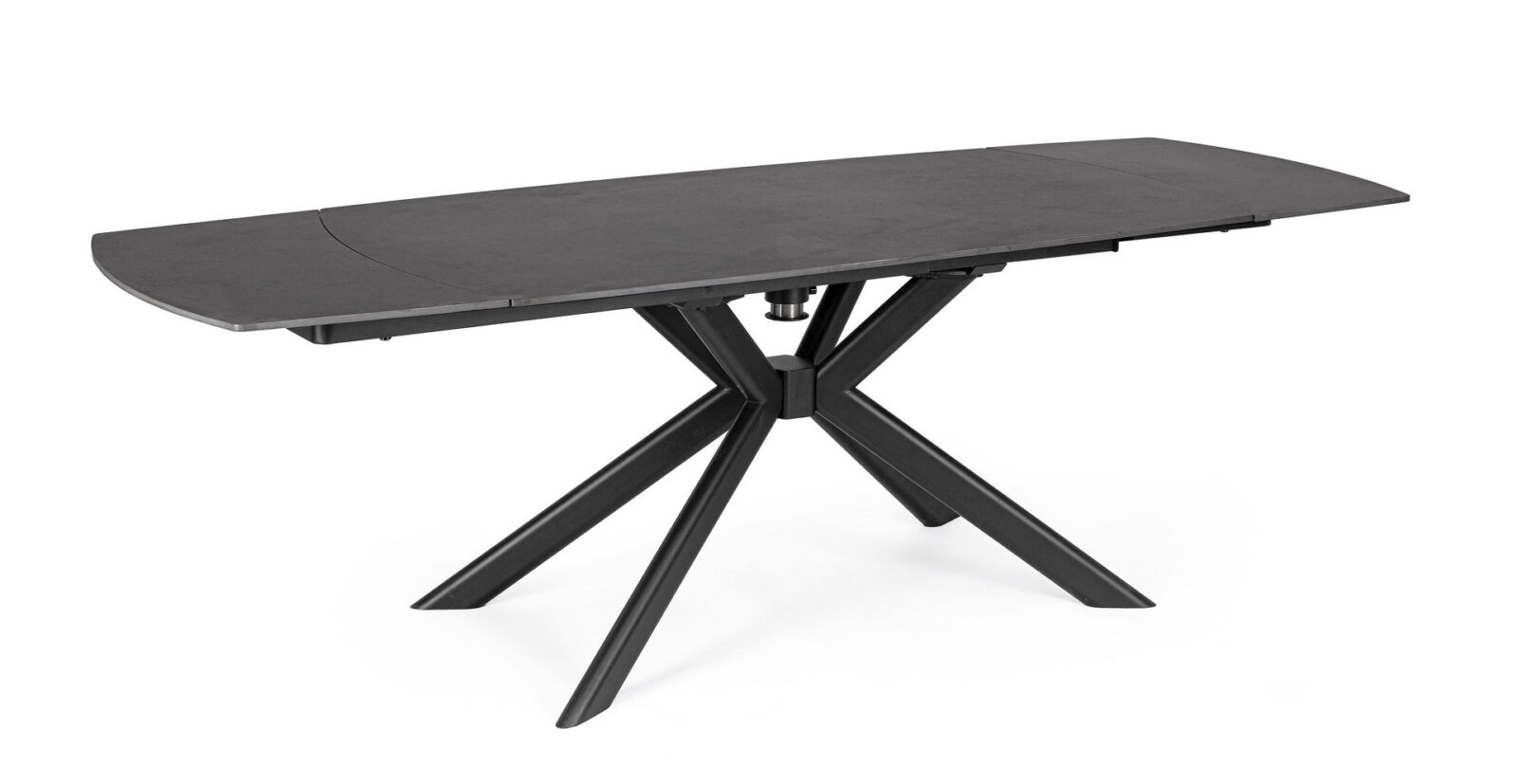 BIZZOTTO Černý rozkládací jídelní stůl JANIKA 160-240x90 cm