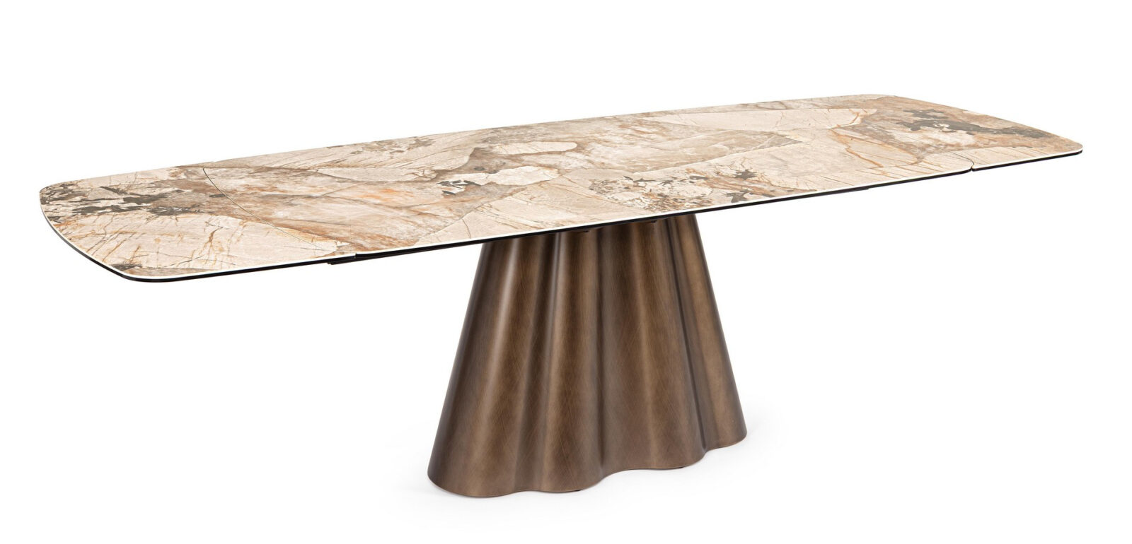 BIZZOTTO Rozkládací jídelní stůl MIRVANA měděný 180-260x90 cm