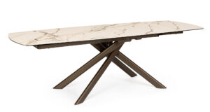 BIZZOTTO Pískový rozkládací jídelní stůl JOAKIM 160/240x90 cm